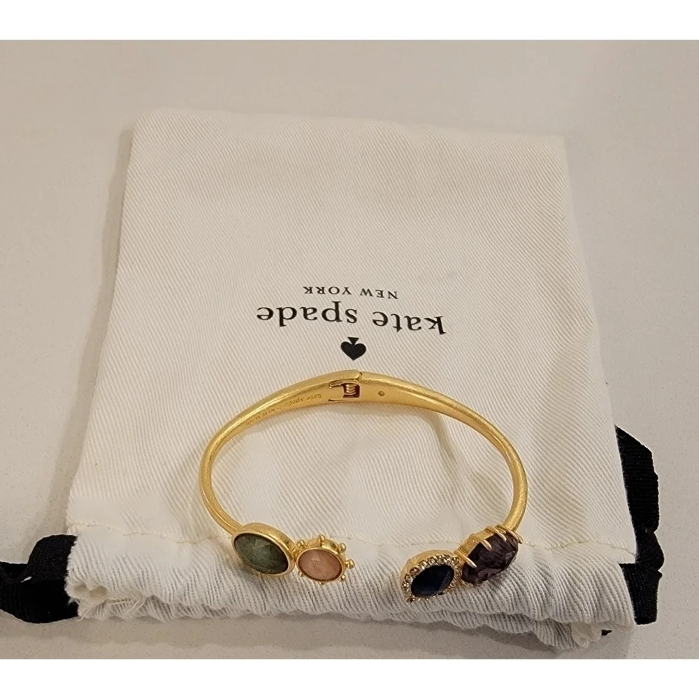 Kate Spade Hinged Bracelet – Multi-Stone – Gold - Picture 4 of 10